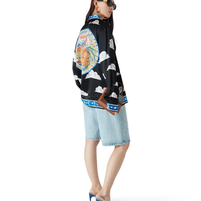 The Four Elements Long Sleeve Silk Shirt