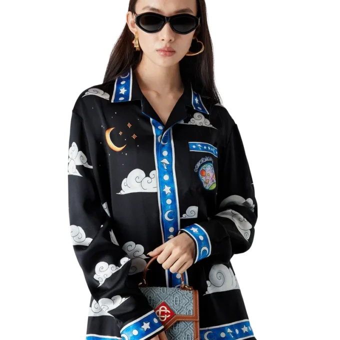 The Four Elements Long Sleeve Silk Shirt