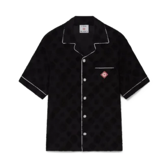 Towelling Monogram Short Sleeve Shirt