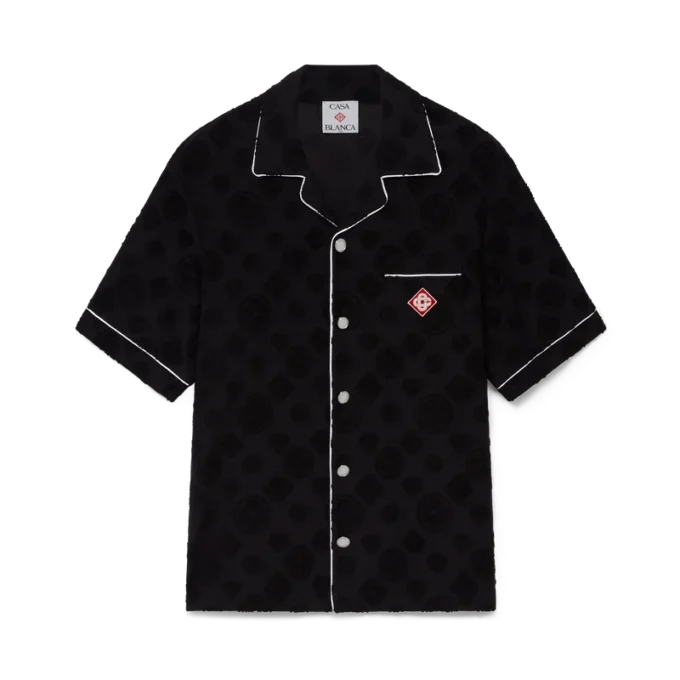 Towelling Monogram Short Sleeve Shirt Towelling Monogram Short Sleeve Shirt