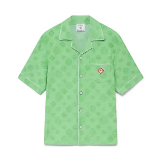 Towelling Monogram Short Sleeve Shirt