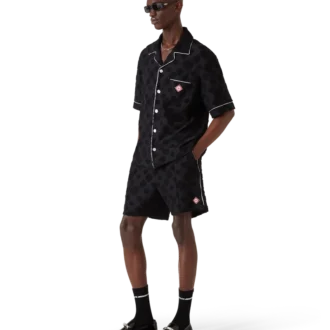 Towelling Monogram Short Sleeve Shirt