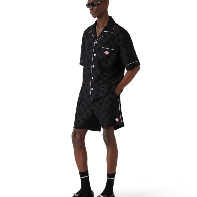 Towelling Monogram Short Sleeve Shirt Towelling Monogram Short Sleeve Shirt