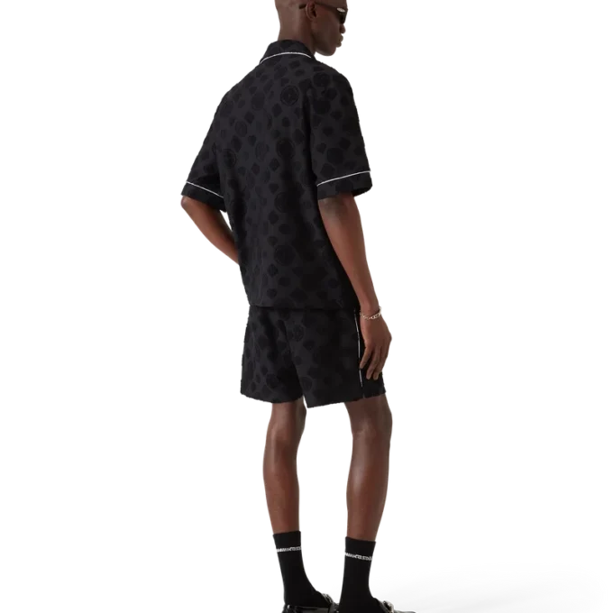 Towelling Monogram Short Sleeve Shirt Towelling Monogram Short Sleeve Shirt