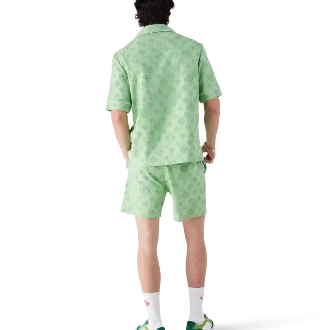Towelling Monogram Short Sleeve Shirt