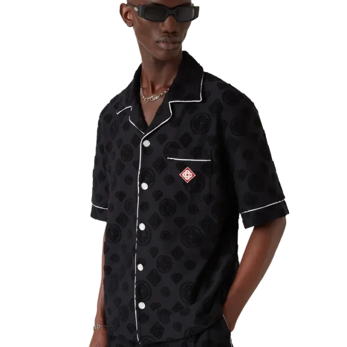 Towelling Monogram Short Sleeve Shirt Towelling Monogram Short Sleeve Shirt