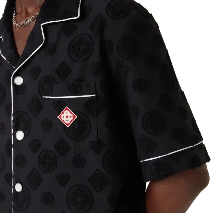 Towelling Monogram Short Sleeve Shirt Towelling Monogram Short Sleeve Shirt