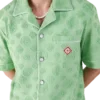 Towelling Monogram Short Sleeve Shirt