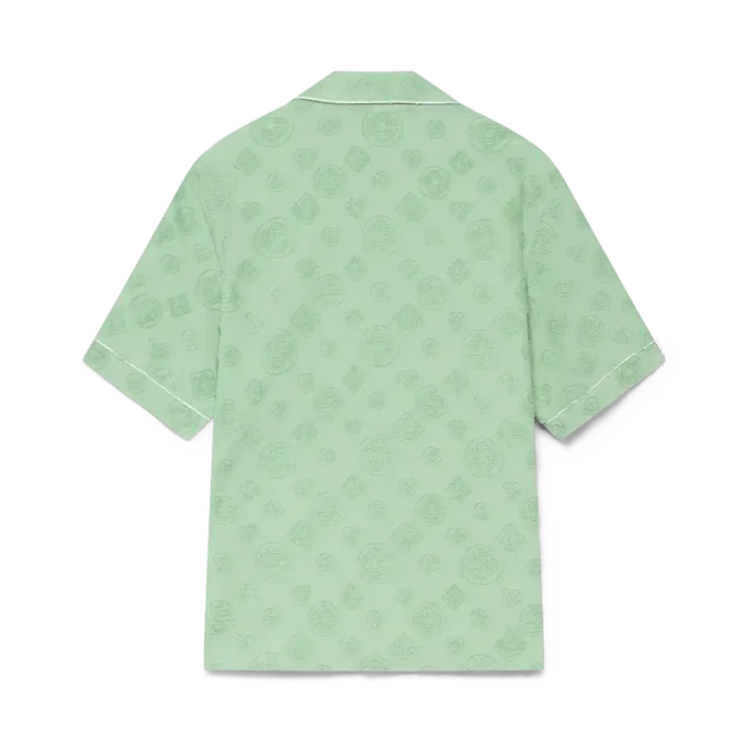Towelling Monogram Short Sleeve Shirt