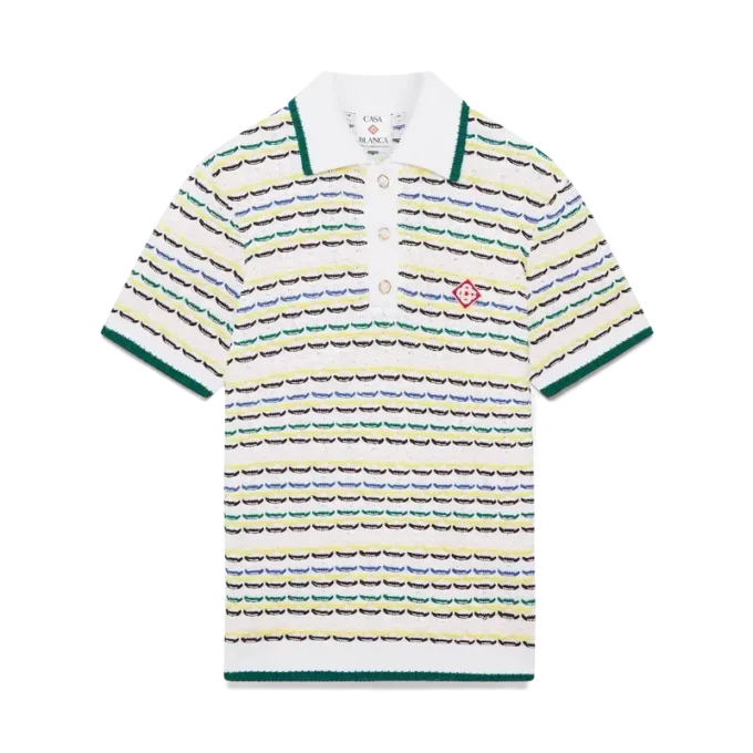 Tuck Stitch Short Sleeve Polo Shirt