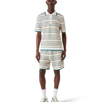 Tuck Stitch Short Sleeve Polo Shirt