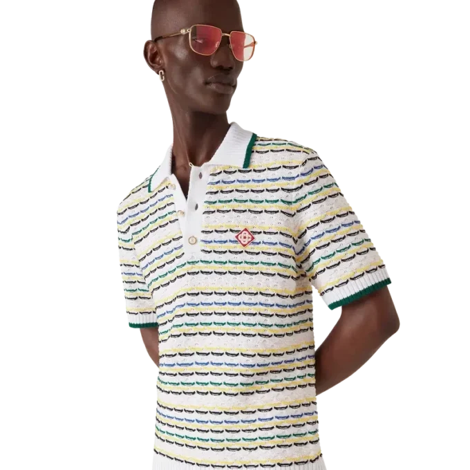 Tuck Stitch Short Sleeve Polo Shirt