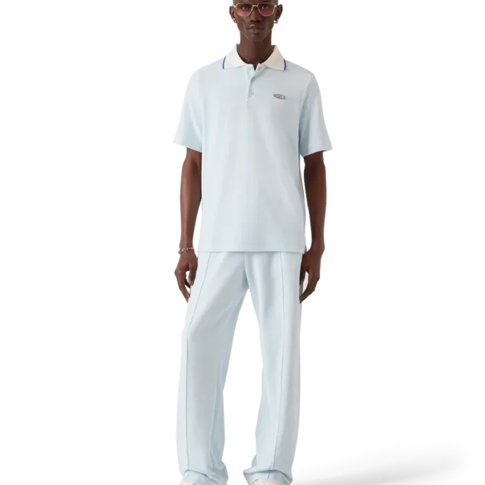 Velour Short Sleeve Polo Shirt