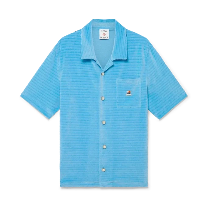 Velour Short Sleeve Stripe Shirt Velour Short Sleeve Stripe Shirt