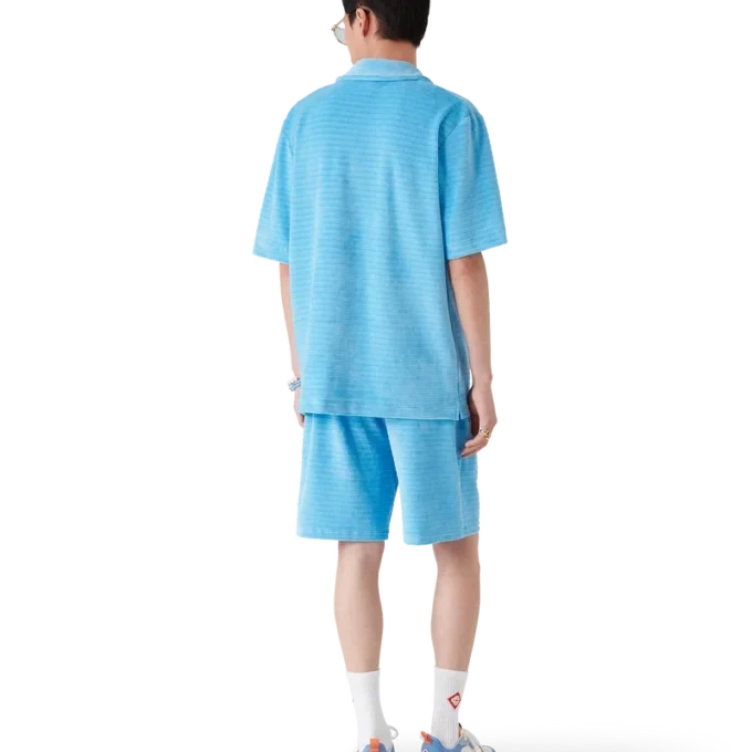 Velour Short Sleeve Stripe Shirt Velour Short Sleeve Stripe Shirt