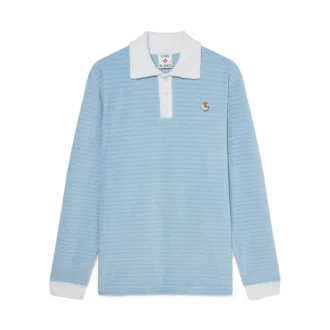 Velour Stripe Polo Shirt Velour Stripe Polo Shirt