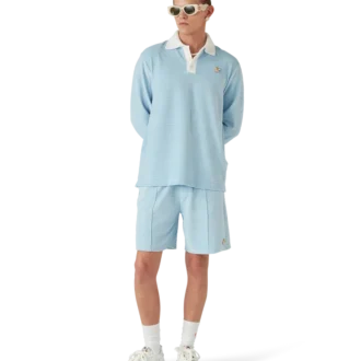 Velour Stripe Polo Shirt Velour Stripe Polo Shirt