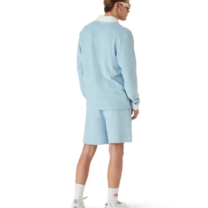 Velour Stripe Polo Shirt