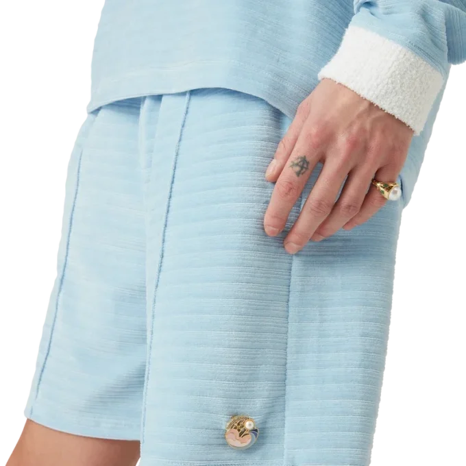 Velour Stripe Shorts Velour Stripe Shorts