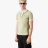Vertical Stripe Short Sleeve Polo Shirt