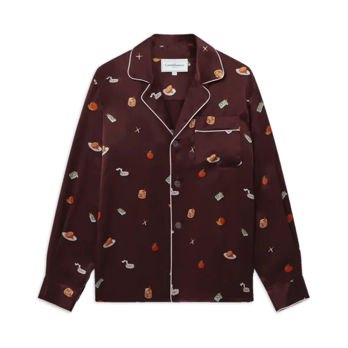 Vices Silk Satin Pyjama Shirt