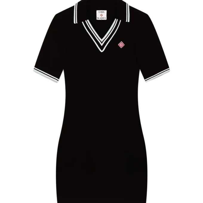 Viscose V Neck Polo Dress Viscose V Neck Polo Dress