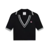 Viscose V-Neck Polo Shirt