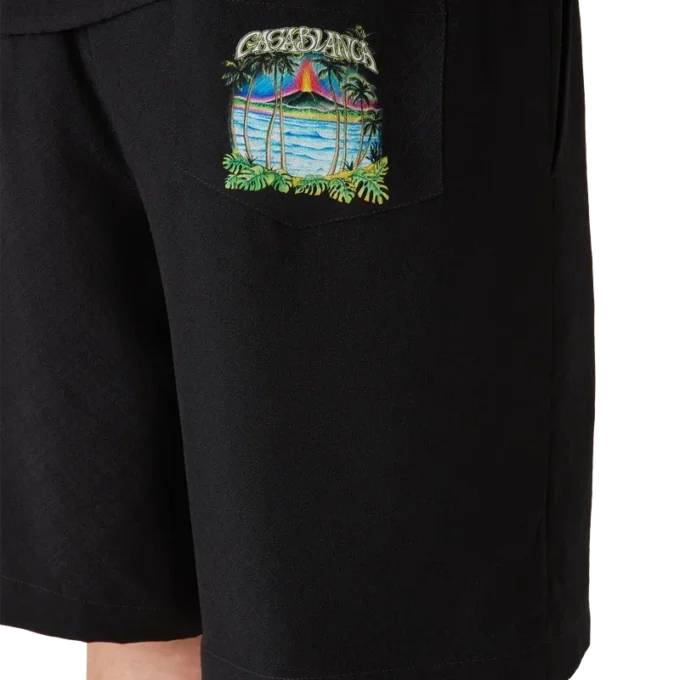 Volcano Jacquard Silk Shorts Volcano Jacquard Silk Shorts