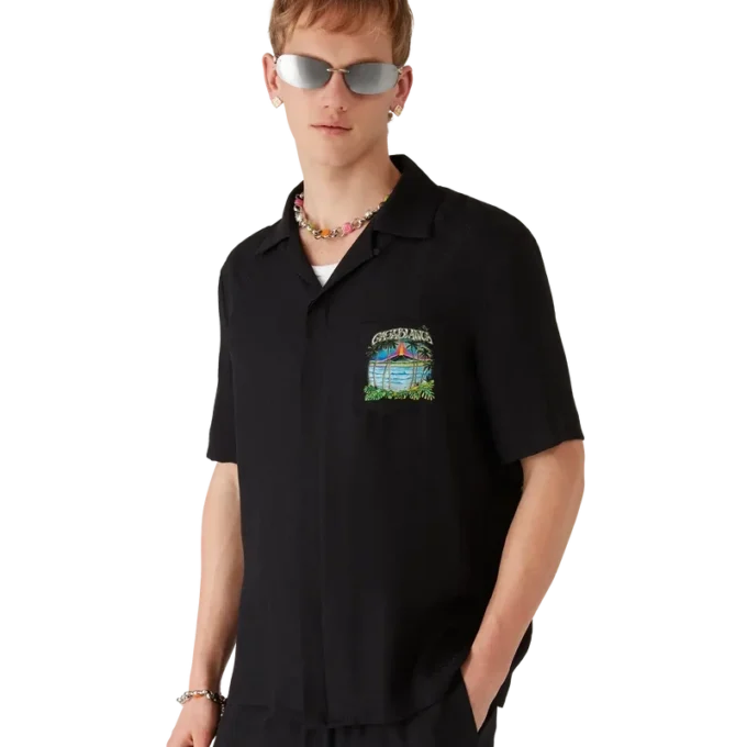 Volcano Short Sleeve Jacquard Classic Shirt