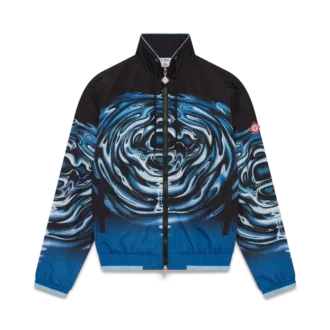 Warped Logo Ripple Windbreaker Jacket