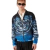 Warped Logo Ripple Windbreaker Jacket