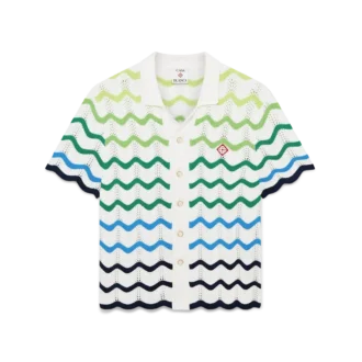 Wave Short Sleeve Knitted Shirt