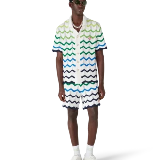 Wave Short Sleeve Knitted Shirt