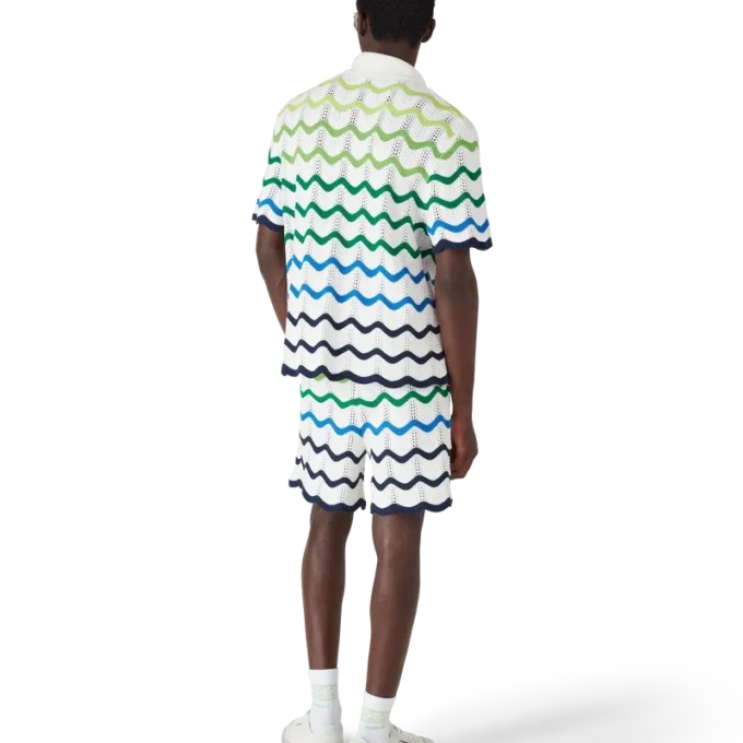 Wave Short Sleeve Knitted Shirt