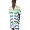 Wave Short Sleeve Knitted Shirt