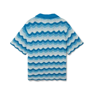 Wavy Gradient Crochet Shirt