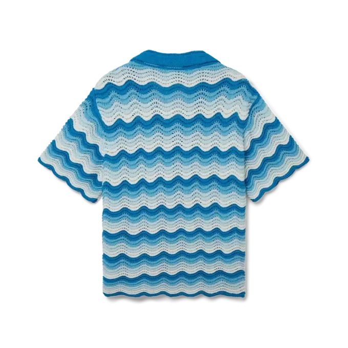 Wavy Gradient Crochet Shirt Wavy Gradient Crochet Shirt