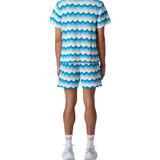 Wavy Gradient Crochet Shirt Wavy Gradient Crochet Shirt