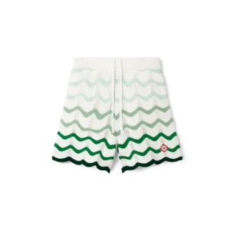 Wavy Gradient Crochet Shorts