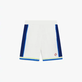 White & Blue Crochet Shorts