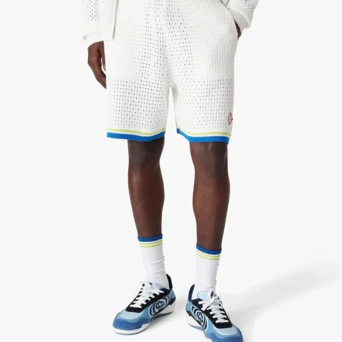White & Blue Crochet Shorts White & Blue Crochet Shorts