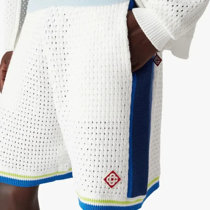 White & Blue Crochet Shorts White & Blue Crochet Shorts