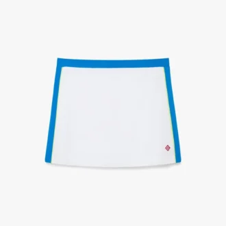 White & Blue Pique Mini Skirt