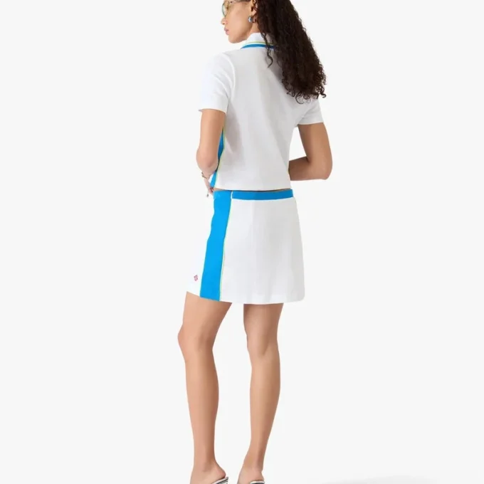 White & Blue Pique Mini Skirt White & Blue Pique Mini Skirt