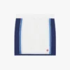 White & Blue Striped Mesh Mini Skirt