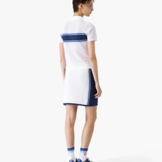 White & Blue Striped Mesh Top White & Blue Striped Mesh Top
