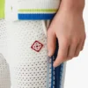 White & Blue Striped Mesh Track Pants White & Blue Striped Mesh Track Pants