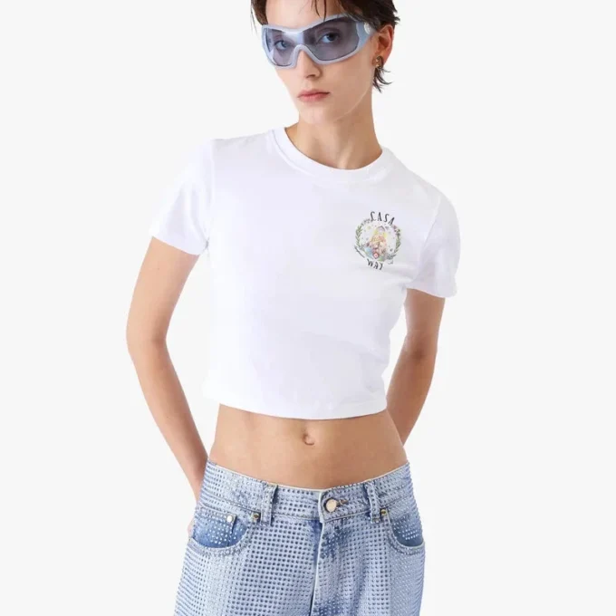 White Casa Way Baby Short Sleeve T-Shirt White Casa Way Baby Short Sleeve T-Shirt