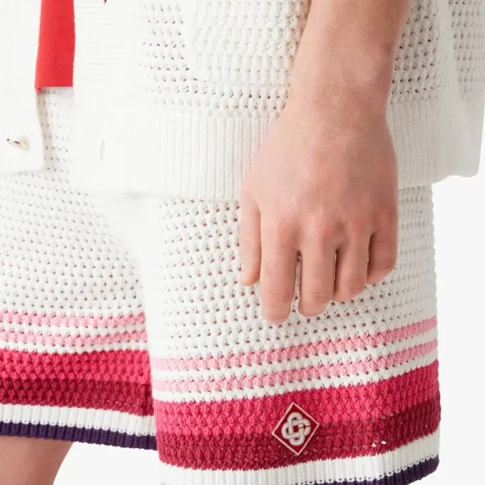 White Crochet Shorts