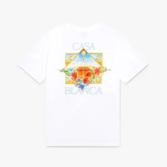 White Flower Court Icon Short Sleeve T-Shirt